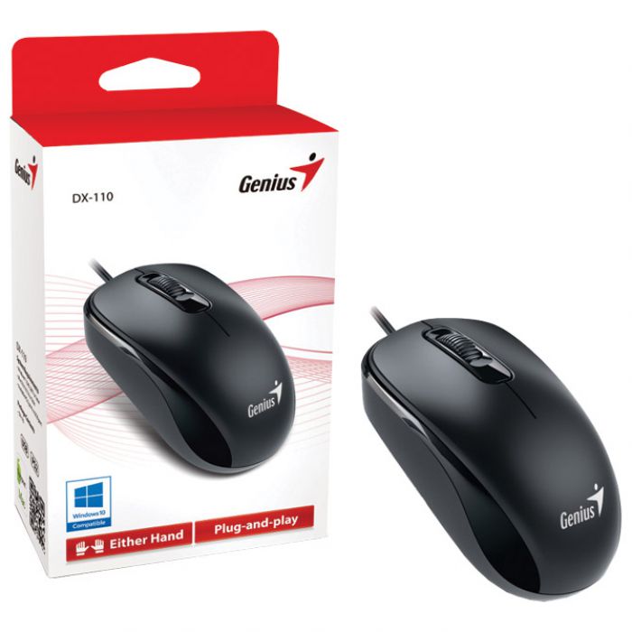 MIŠ USB 3TIPKE OPTIČKI GENIUS DX-110 GENIUS CRNI