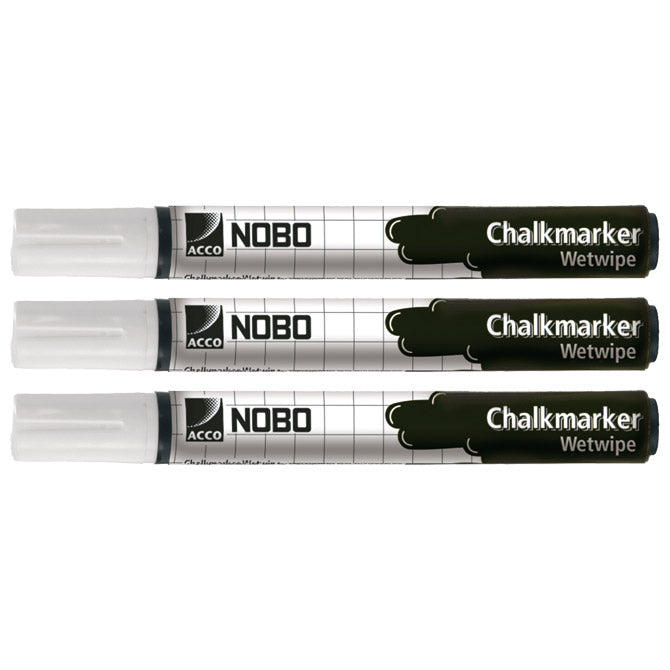 Marker-kreda za staklo 4mm pk3 nobo 34438398 bijeli