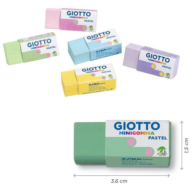 RADIRKA MINIGOMMA GIOTTO FILA 2339 SORTIRANE PASTELNE BARVE