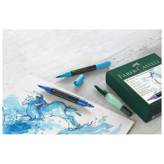 MARKER OBOSTRANI AKVAREL 10BOJA ALBRECHT DÜRER FABER CASTELL 160310 SORTIRANO