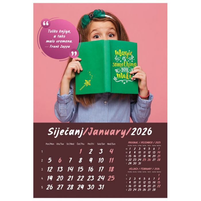 KALENDAR "ZRNCE MUDROSTI 2026" 13 LISTOVA, SPIRALA