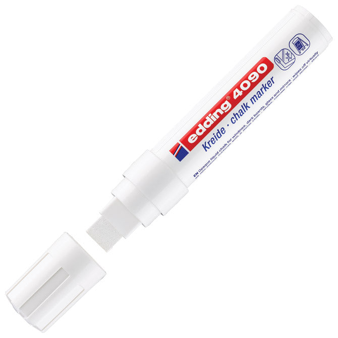 Marker-kreda za steklo 4-15mm edding 4090/1 beli blister