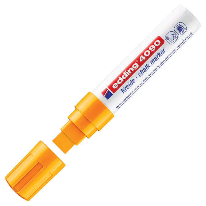 Marker-kreda za steklo 4-15mm edding 4090 neon oranžni