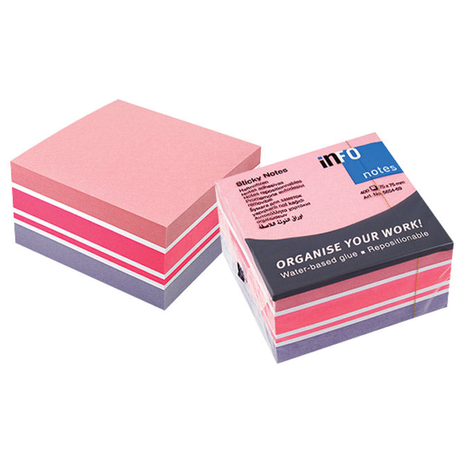 SAMOLEPILNI BLOK KOCKA 75X75MM 400L GLOBAL NOTES 5654-69 SORTIRANO