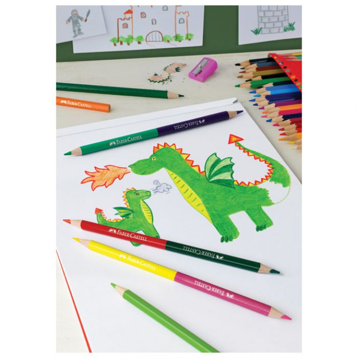 BOJE DRVENE  12BOJA FABER-CASTELL 110312 BLISTER PLUS 3BOJE DRVENE OBOSTRANE I GRATIS ŠILJILO