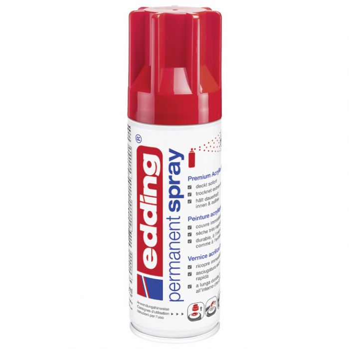 BOJA AKRILNA U SPREJU 200ML PERMANENTNA EDDING 5200952 SJAJNA CRVENA