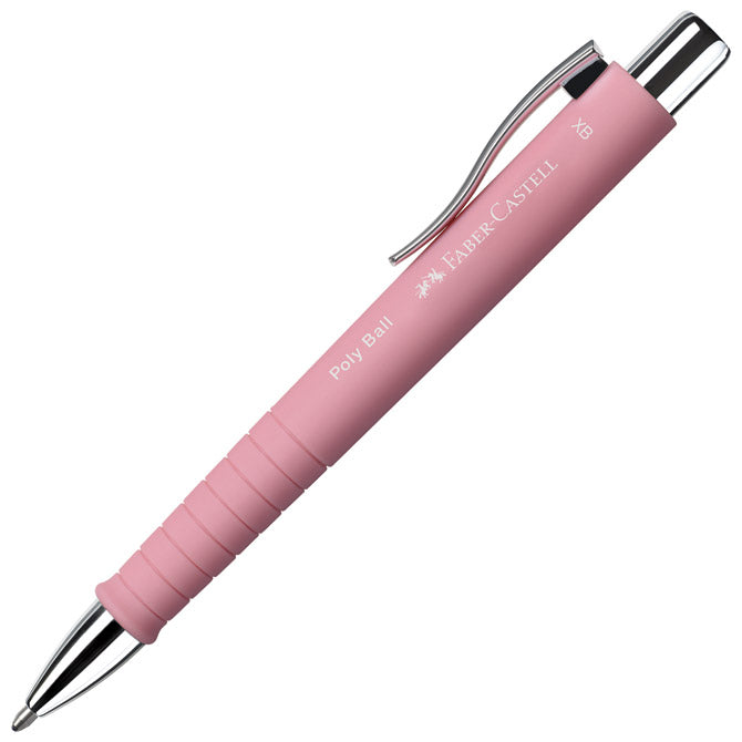Kemični svinčnik z gumo poly ball xb faber castell 241127 pastelno roza