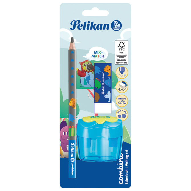 OLOVKA GRAFITNA B COMBINO PLUS GUMICA PLUS ŠILJILO DVOSTRUKO SA SPREMNIKOM PELIKAN 811217 BLISTER