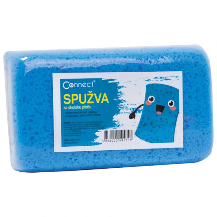 SPUŽVA ŠKOLSKA 17X10X6 CM CONNECT PLAVA