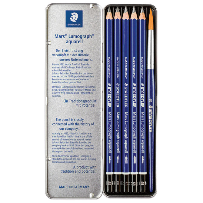 OLOVKA GRAFITNA PK5 PLUS KIST U MET.KU.MARS LUMOGRAPH AQUARELL DESIGNJOURNEY STAEDTLER 100A G6