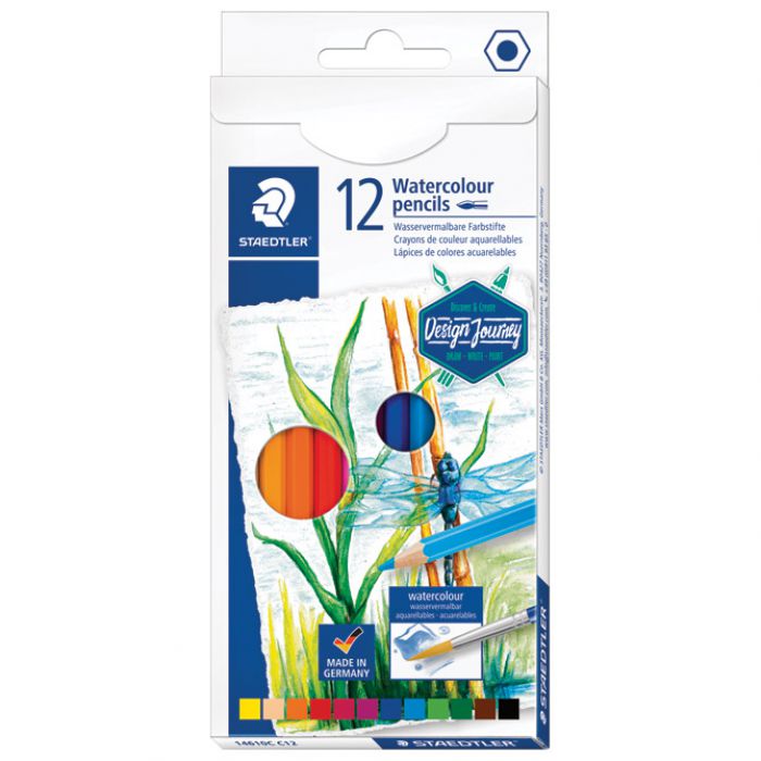 BOJE DRVENE-VODENE  12BOJA AQUARELL DESIGN JOURNEY STAEDTLER 14610C C12 BLISTER
