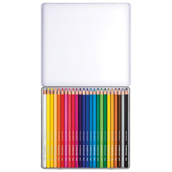 BOJE DRVENE-VODENE  24BOJE METALNA KUTIJA AQUARELL DESIGN JOURNEY STAEDTLER 14610C M24