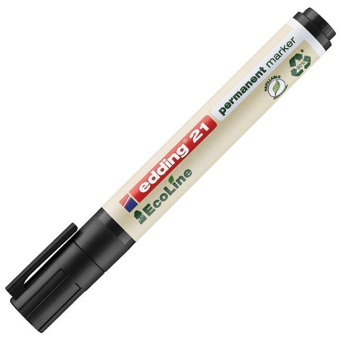 Marker permanentni 1,5-3mm okrogla konica EcoLine Edding 21 črna