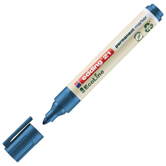 Marker permanentni 1,5-3mm okrogla konica ecoline edding 21 modra