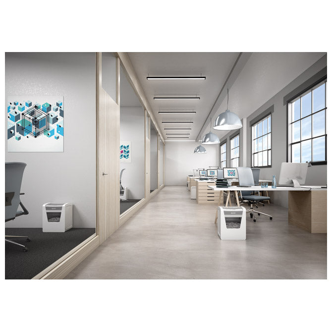 UNIČEVALEC DOKUMENTACIJE 10 LISTOV MICROCUT IQ LEITZ 80020000 BELA/SIVA