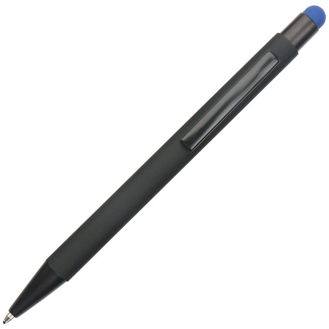 Kemični kovinski svinčnik z gumijastim oprijemom plus touch pen yfa2665b oslo sha črna/modra