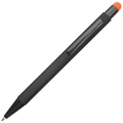 Kemični svinčnik kovinski gumiran plus touch pen yfa2665b oslo črno/oranžna