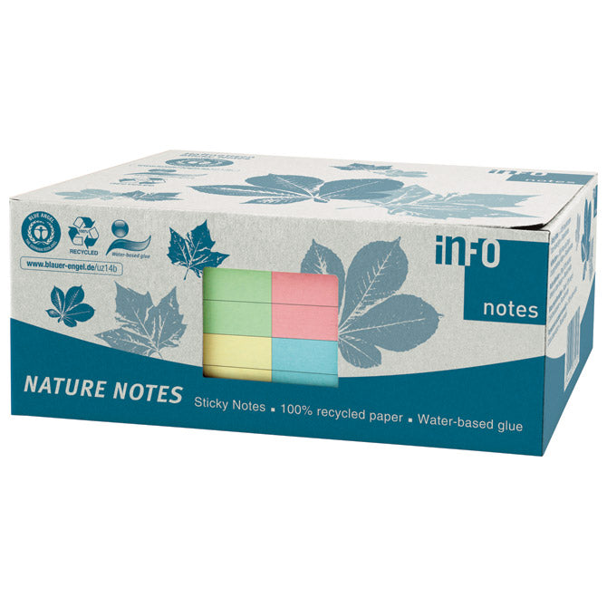 Blok samoljepljiv 125x75mm 12x100l nature global notes 5655-88box sortirano