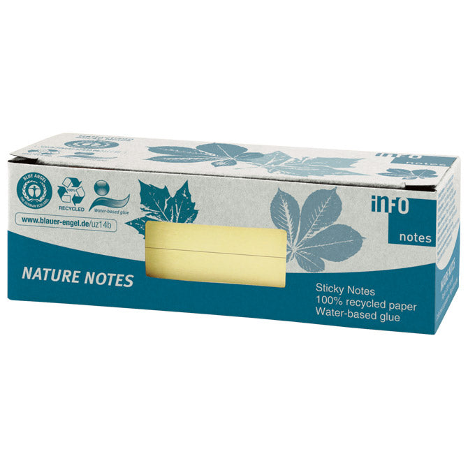 Blok samoljepljiv 40x50mm 12x100L Nature Global Notes 5653-11box žuti