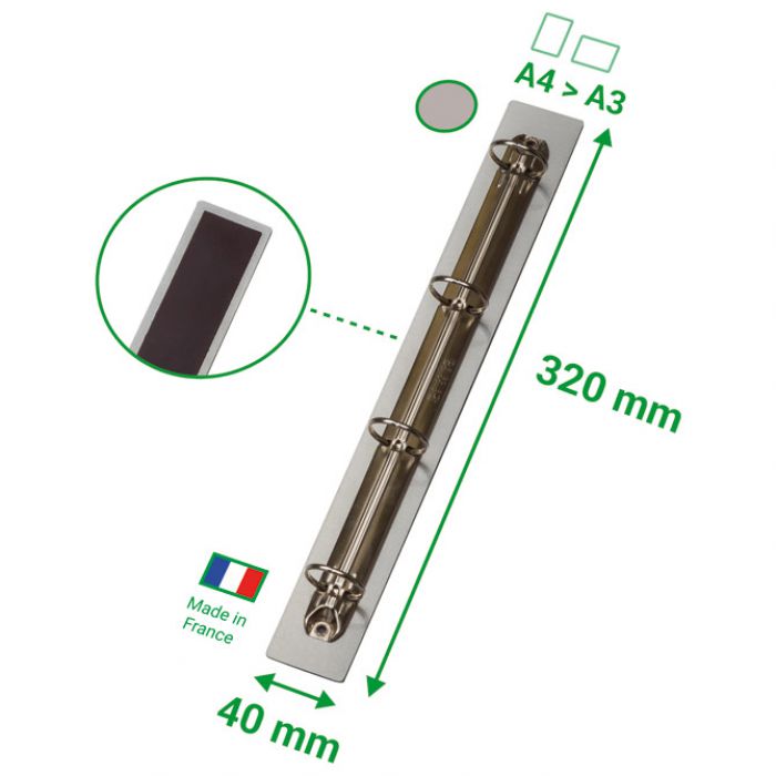 NOSAČ MAGNETNI 4RINGA-FI30 MM ZA ULOŽNE FASCIKLE TARIFOLD(DJOIS) 181110