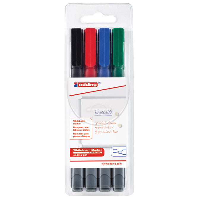 MARKER ZA BIJELU PLOČU 1MM EDDING 361/4 S BLISTER
