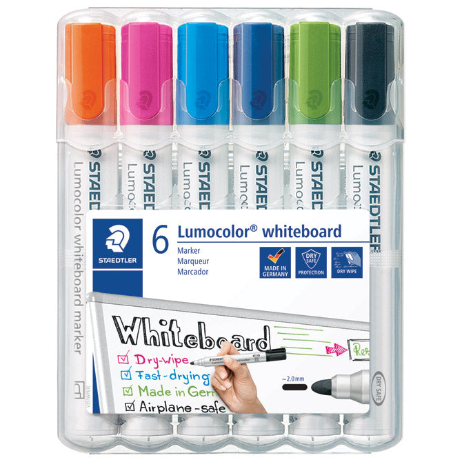 MARKER ZA BELO TABLO 2MM PK6 RECIKLIRANI LUMOCOLOR STAEDTLER 351 WP6-1