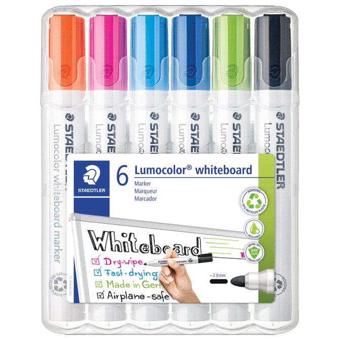 MARKER ZA BELO TABLO 2MM PK6 RECIKLIRANI LUMOCOLOR STAEDTLER 351 WP6-1