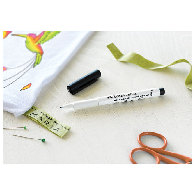 Marker za perilo 1mm faber castell 159502 črn