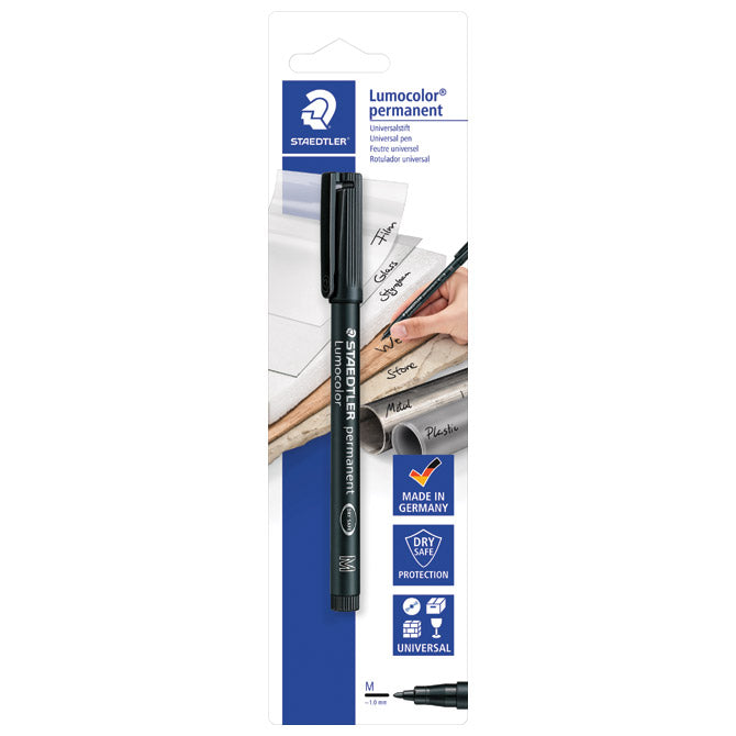 Marker permanentni 1mm lumocolor staedtler 317-9 bkda crni blister