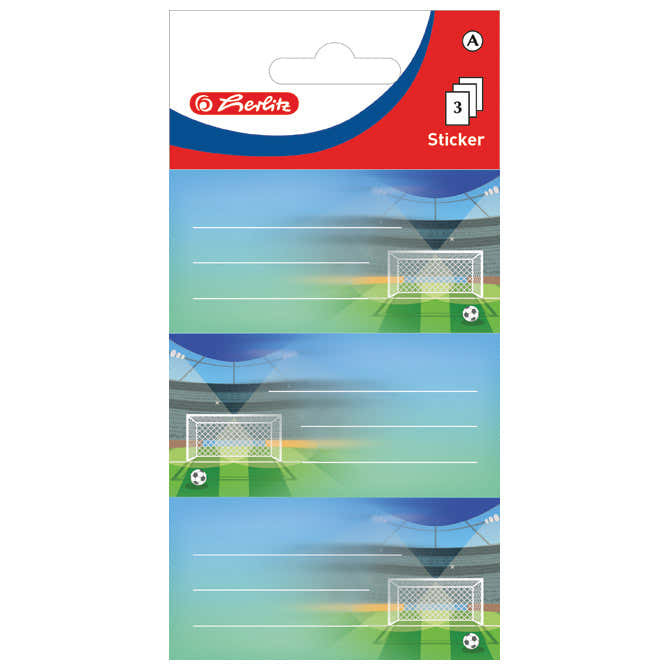 Nalepke šolski papir nogomet herlitz 50034307 ​​blister