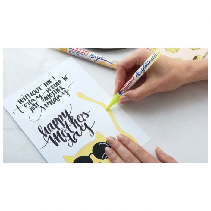 MARKER AKRILNI 1-2 MM EDDING 5300065 FLUO ŽUTI