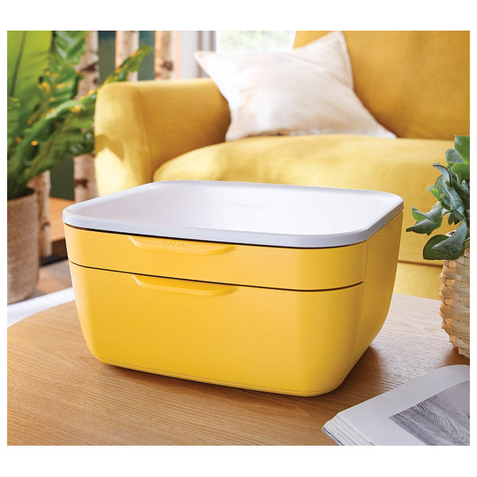 Kutija s  2 ladice cosy leitz 53570019 žuta/bijela