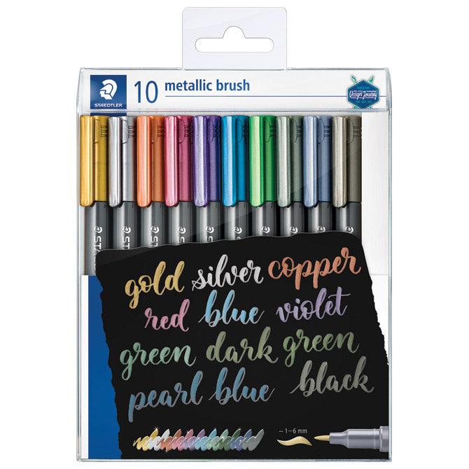 Marker 1-6mm pk10 metallic brush design journey staedtler 8321 tb10 sortirano blister