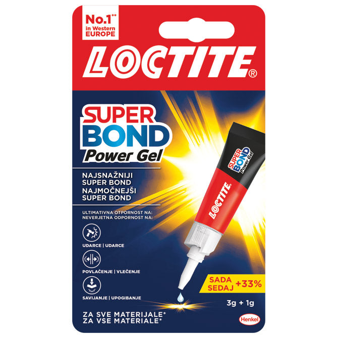 LEPILO TRENUTNO 4G LOCTITE SUPER BOND POWER GEL HENKEL 2733279 BLISTER