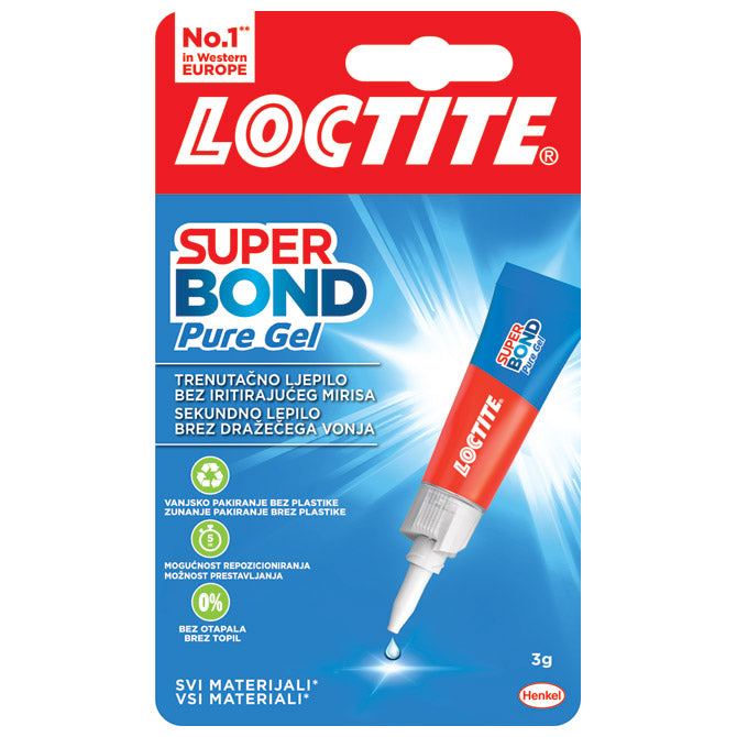 LEPILO TRENUTNO 3G LOCTITE SUPER BOND PURE GEL HENKEL 2733280 BLISTER