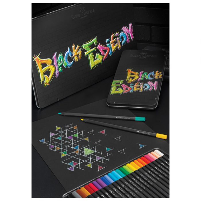 BOJE DRVENE  12BOJA METALNA KUTIJA BLACK EDITION FABER-CASTELL 116413