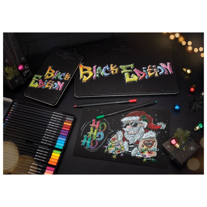 BOJE DRVENE  24BOJE METALNA KUTIJA BLACK EDITION FABER-CASTELL 116425