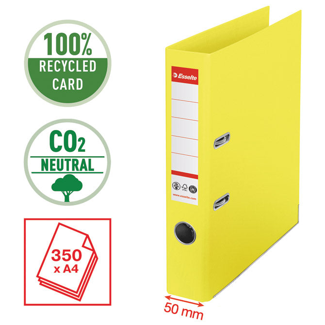 REGISTRATOR A4 USKI SAMOSTOJEĆI CO2 NEUTRAL VIVIDA ESSELTE 627573 ŽUTI!!
