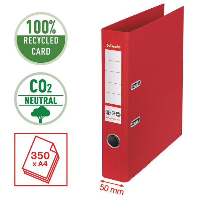 REGISTRATOR A4 USKI SAMOSTOJEĆI CO2 NEUTRAL VIVIDA ESSELTE 627575 CRVENI!!