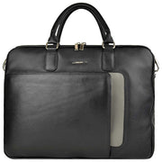 TORBA POSLOVNA ZA NOTEBOOK 17" KOŽNA UNISEX GALKO 13-0557-1007S CRNO/SIVA