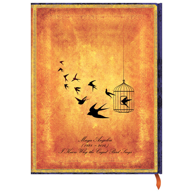 NOTES 18X23CM-ULTRA CRTE 72L MAGNET ANGELOU, I KNOW WHY THE CAGED BIRD SINGS PAPERBLANKS PB8184-5