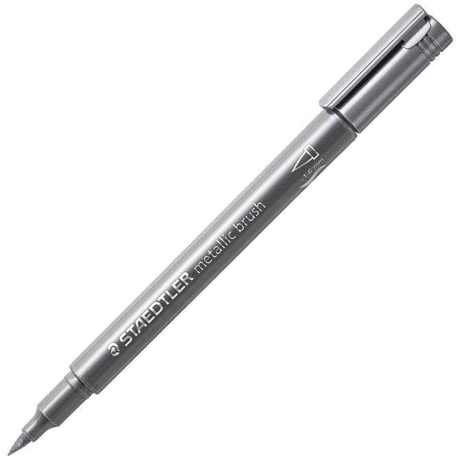 Marker nepermanentni 1-6mm metallic brush staedtler 8321-81 srebrni