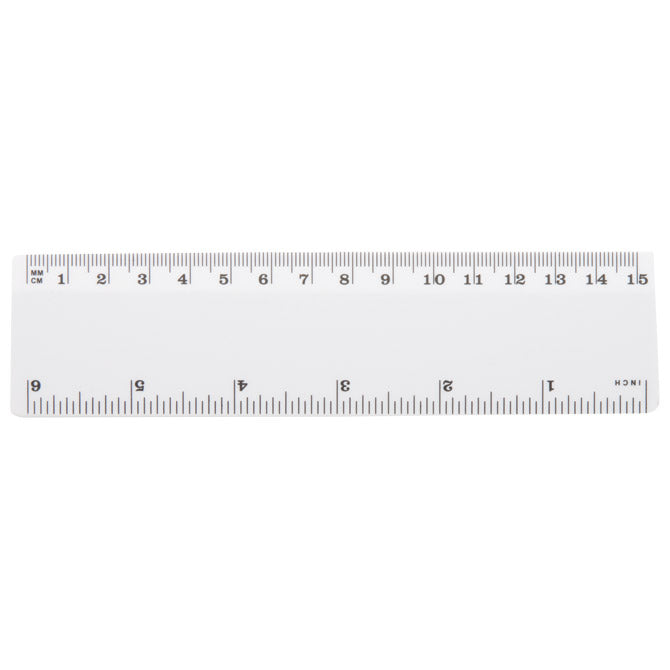 RAVNALO PVC 15 CM/6INCH BIJELO