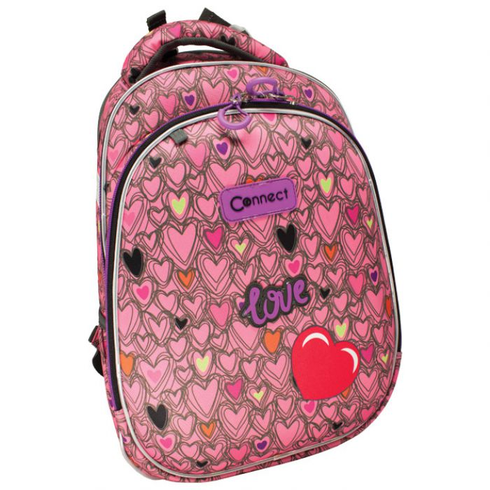 RUKSAK ŠKOLSKI ANATOMSKI LAGAN XT PINK LOVE CONNECT