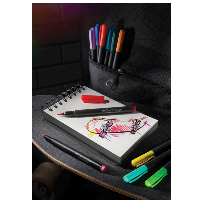 FLOMASTER BRUSHPEN 20BOJA BLACK EDITION FABER CASTELL 116452 BLISTER