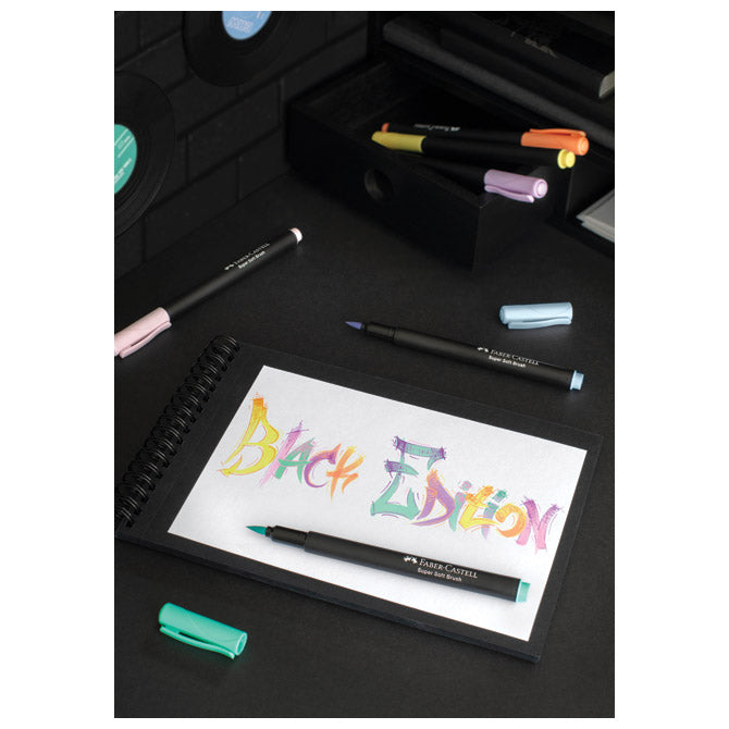 ČOPIČNI FLOMASTER 6BARV BLACK EDITION FABER CASTELL 116453 PASTEL BLOK