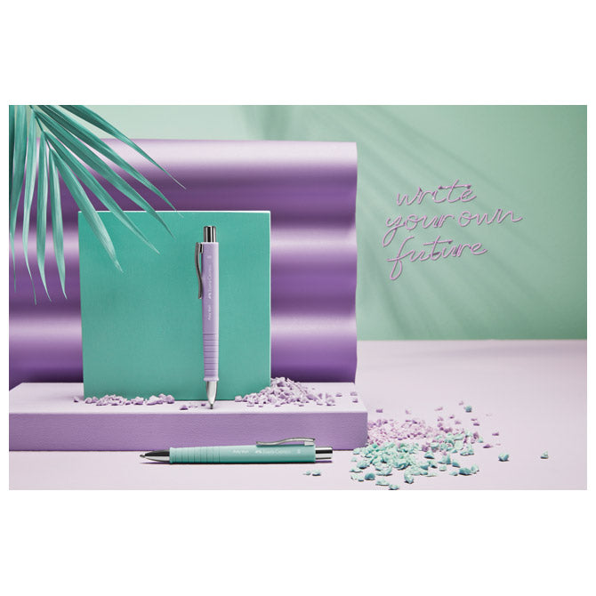 Olovka kemijska gumirana poly ball xb faber castell 241104 lila