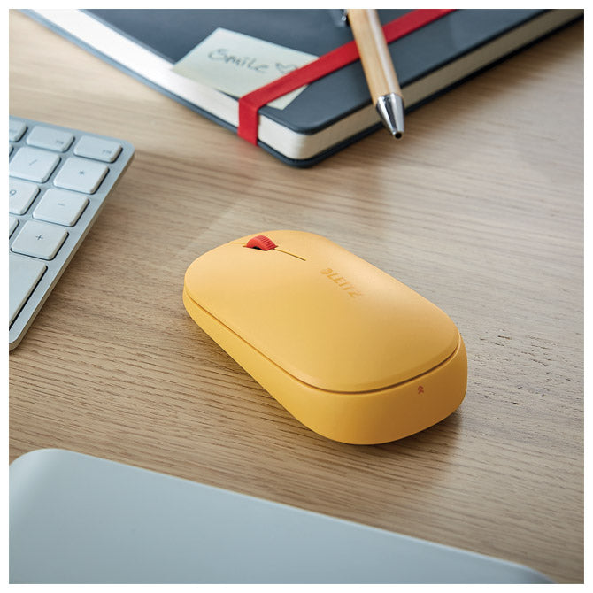 MIŠ USB 3 GUMBE OPTIČNI BREZŽIČNI COSY LEITZ 65310019 RUMEN