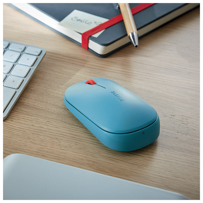MIŠ USB 3TIPKE OPTIČKI BEŽIČNI COSY LEITZ 65310061 PLAVI