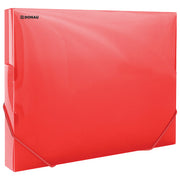 Mapa s gumicom hrbat-30mm a4 pp donau 8545002pl-04 prozirno mat crvena